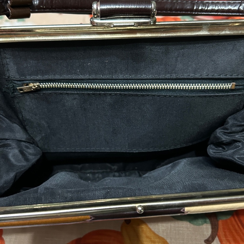 Brown And Cream Patchwork Handbag - image 5